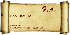 Fon Attila névjegykártya
